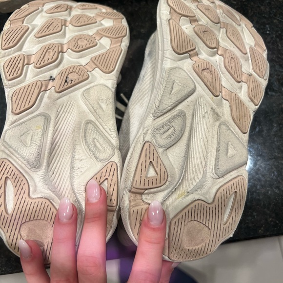 Hoka Athletic Shoes in Cream and Gray - Picture 4 of 4